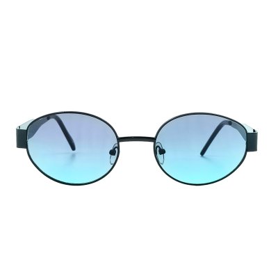 S-Dazzler Round Blue Gradient Unisex Sunglasses – Stylish Black Frame | Frameok