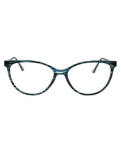 Lensteak Blue Black Full Frame Cateye Eyeglass – Fiber Frame – Size 53-16-143